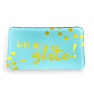 DEMDACO Give Me Glitz! Glass Trinket Tray